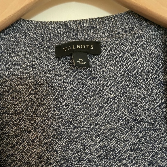 Fly away cardigan, navy/white marled color by Talbot, size M - Picture 3 of 6